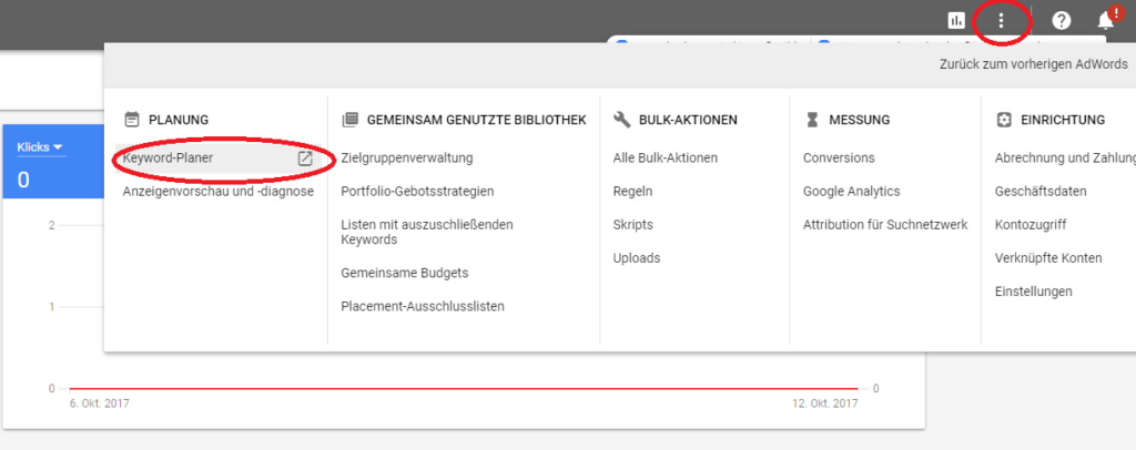 keyword planner 404